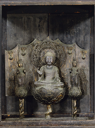 国宝 伝橘夫人念持仏厨子の部分図