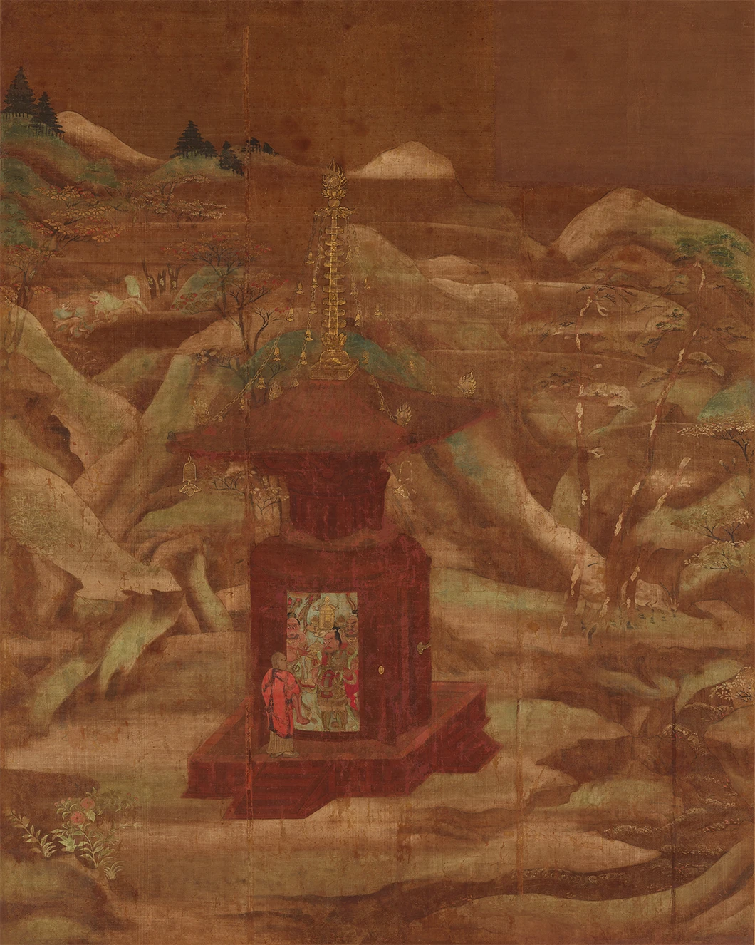 両部大経感得図 龍猛南天鉄塔相承図